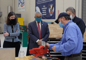 U.S. Congresswomen Elaine Luria and U.S. Congressman Bobby Scott tour AIM.