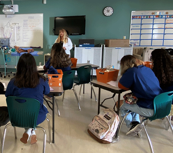Twin Oaks Veterinary Assistant students in class